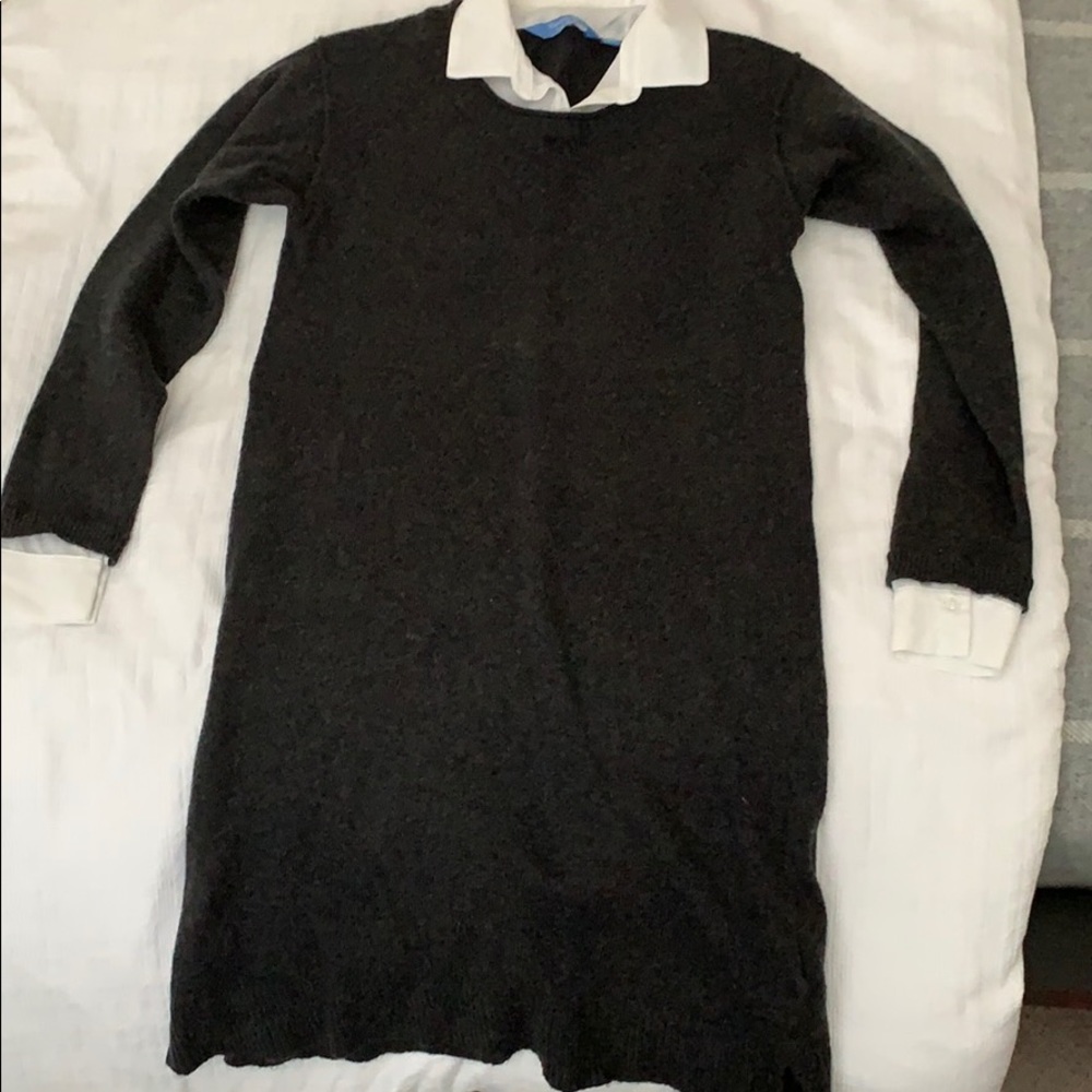 Vera Wang Sweater Dress with Blouse detail